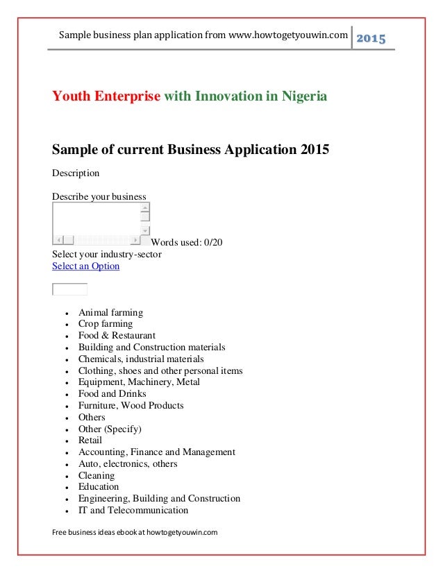 youwin sample business plan enterpreneur