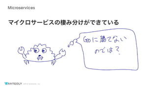 ?2018 Wantedly, Inc.
ޥ`ӥΗ߷֤ǤƤ
Microservices
 