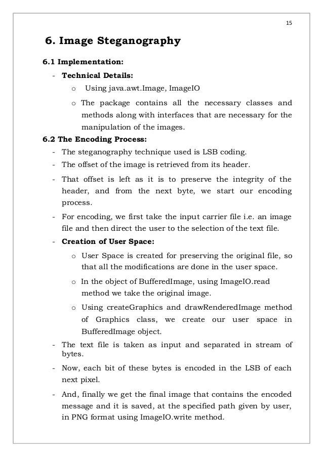 IMAGE STEGANOGRAPHY JAVA PROJECT SYNOPSIS