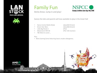 Family FunDemo Areas: Jump in and play!Games the kids and parents will love available to play in the Great Hall Dance Central Battle Mode (xbox360+Kinect)