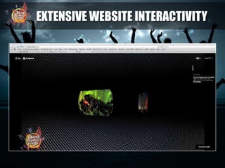 EXTENSIVE WEBSITE INTERACTIVITY
 