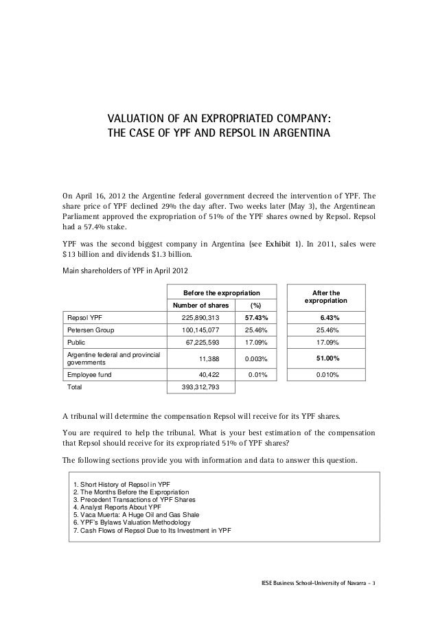 repsol ypf valuation Repsol and ypf (c): recovering value case solution,repsol and ypf (c): recovering value case analysis, repsol and ypf (c): recovering value case study solution. repsol ypf valuation Repsol and ypf (c): recovering value case solution,repsol and ypf (c): recovering value case analysis, repsol and ypf (c): recovering value case study solution.