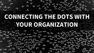 < >
CONNECTING THE DOTS WITH
YOUR ORGANIZATION
 