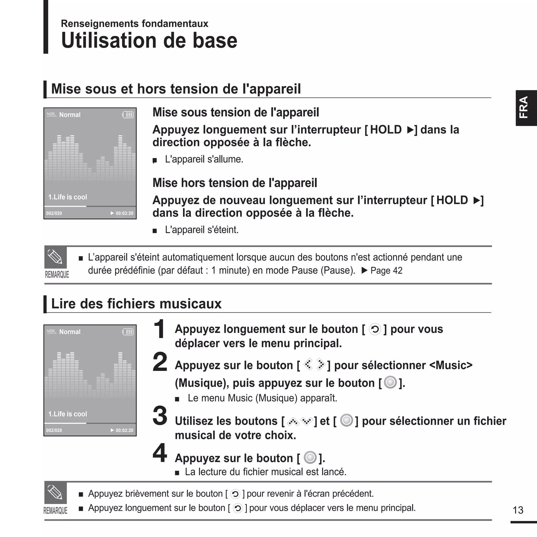 le manuel de Samsung K3 lecteur mp3!