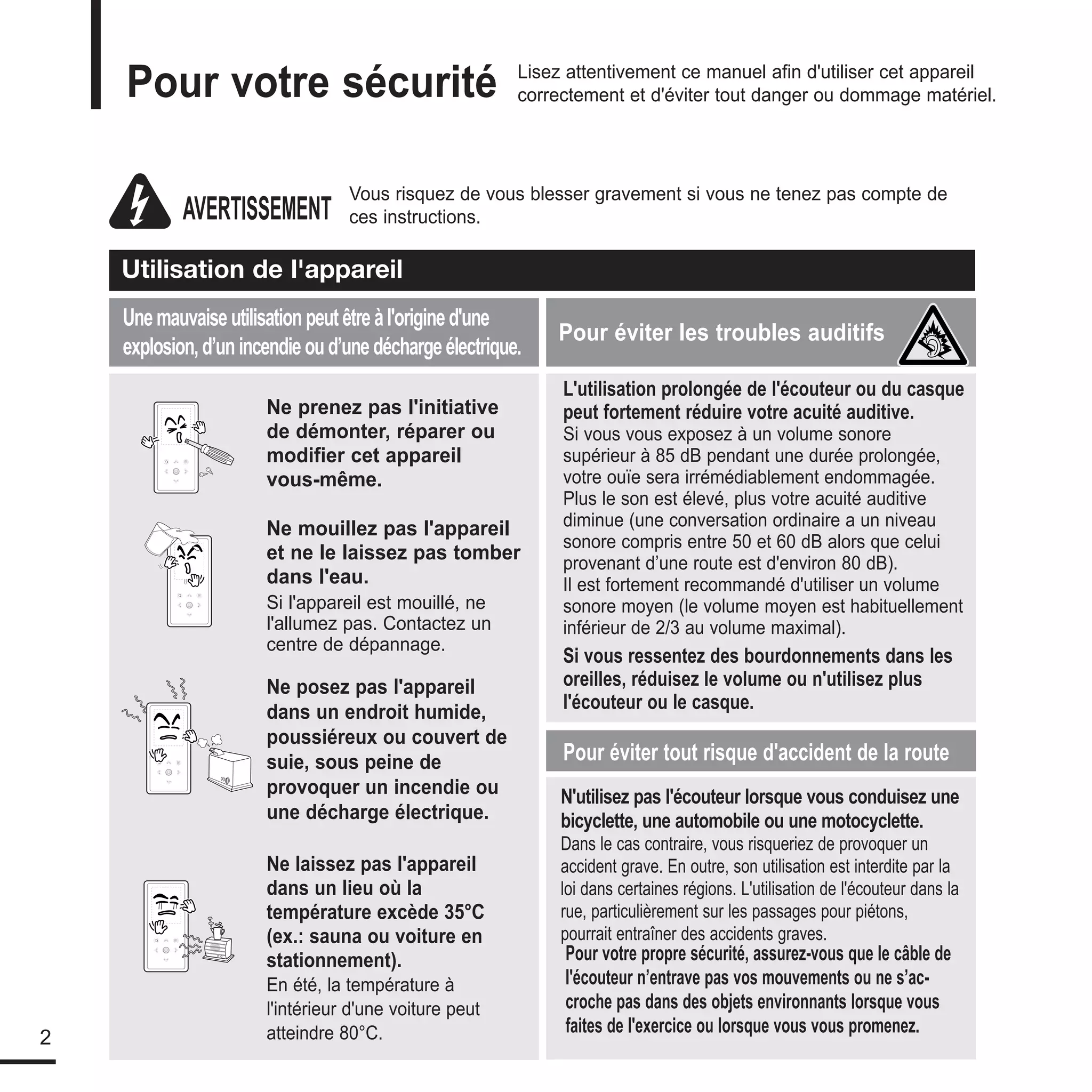 le manuel de Samsung K3 lecteur mp3!