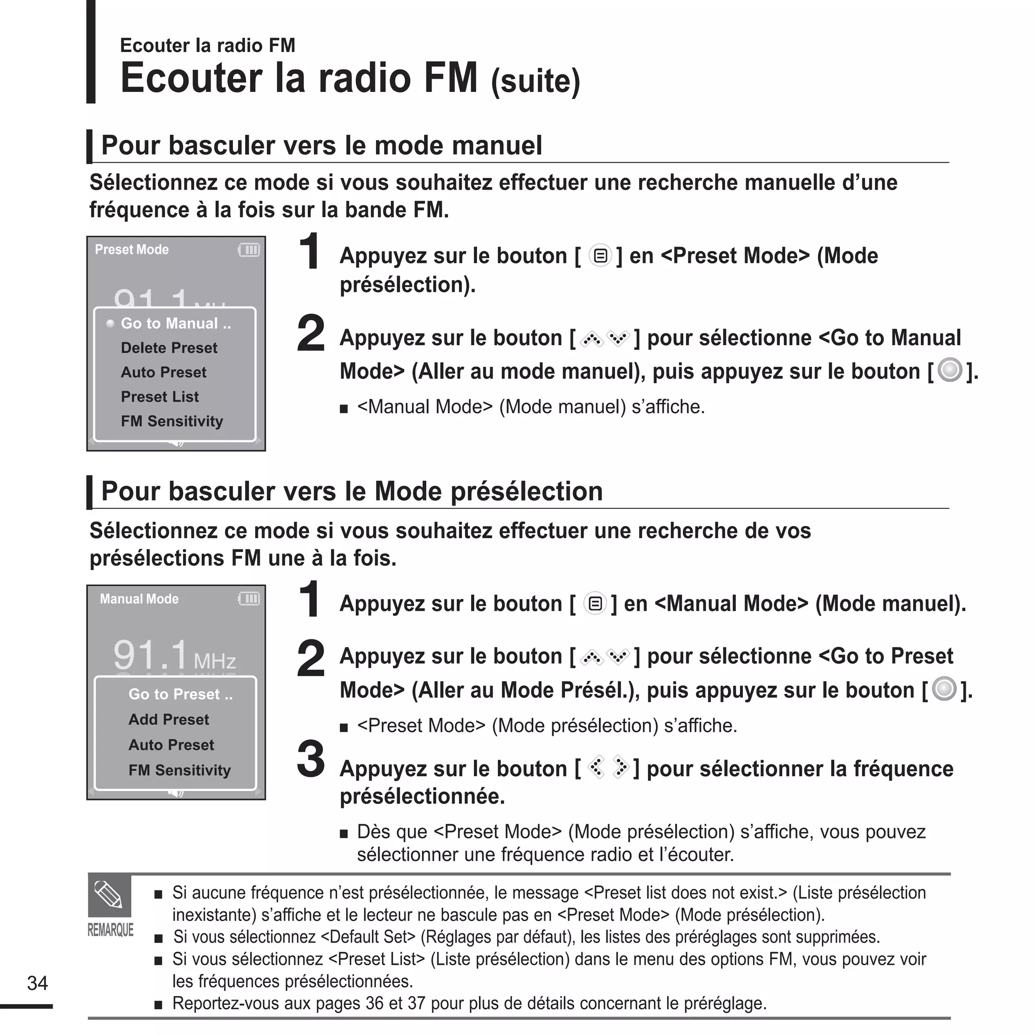 le manuel de Samsung K3 lecteur mp3!