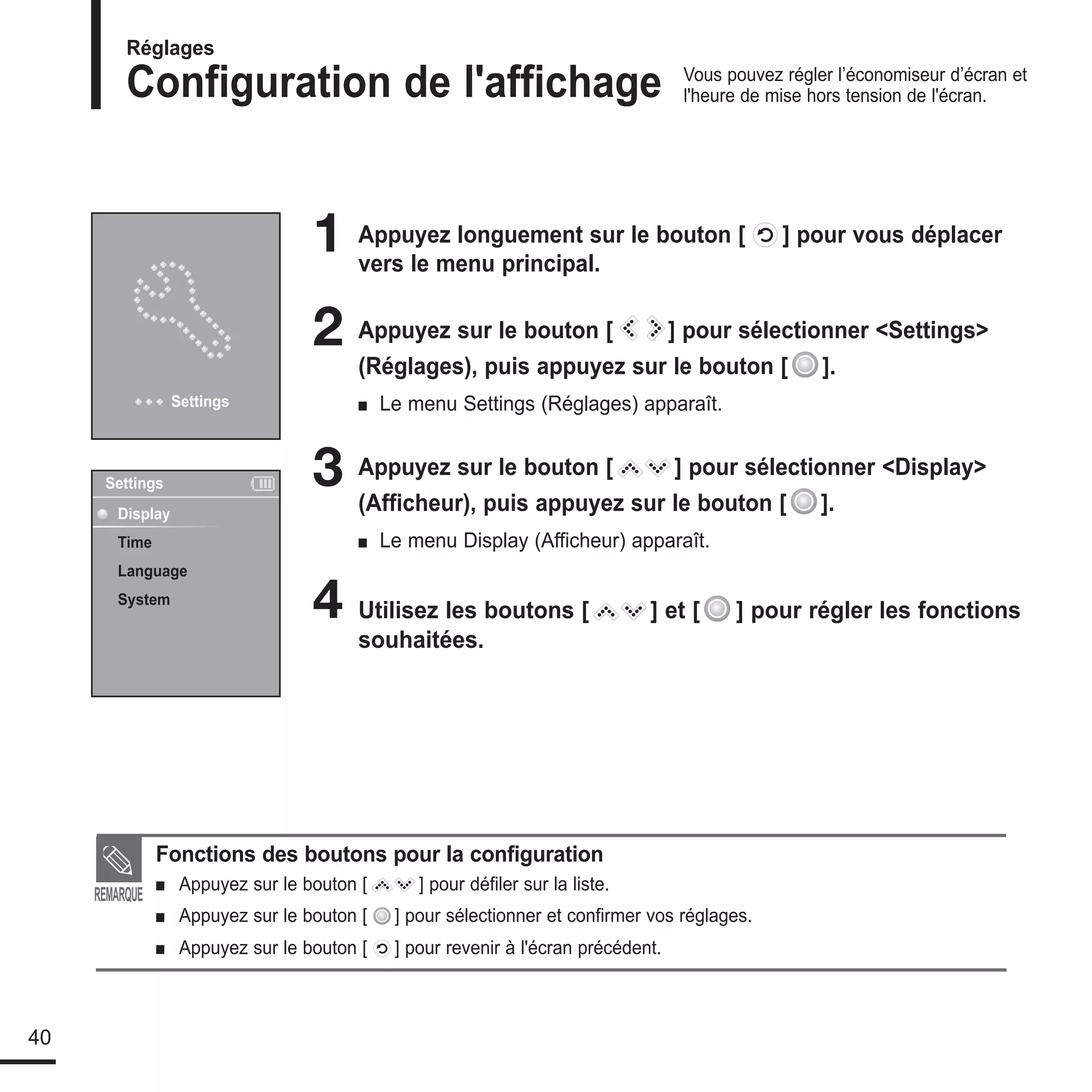 le manuel de Samsung K3 lecteur mp3!