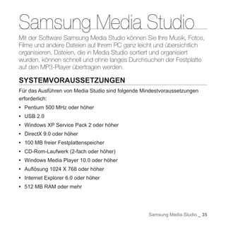 "YP-P2" Benutzerhandbuch