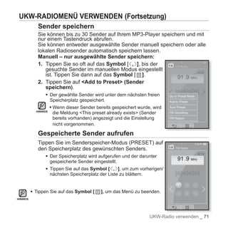 "YP-P2" Benutzerhandbuch