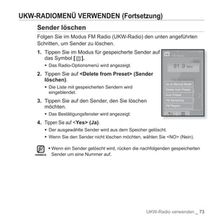 "YP-P2" Benutzerhandbuch