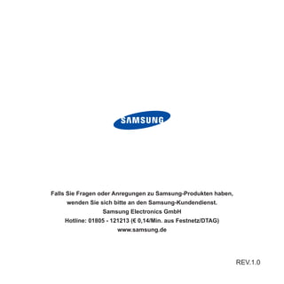 YP-P2 Samsung Handbuch