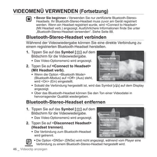 YP-P2 Samsung Handbuch