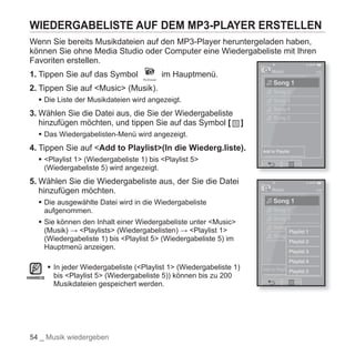 YP-P2 Samsung Handbuch