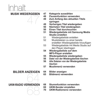 YP-P2 Samsung Handbuch