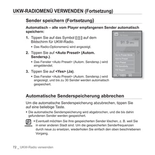 YP-P2 Samsung Handbuch