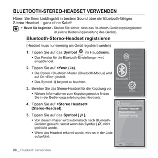 YP-P2 Samsung Handbuch