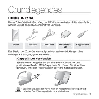 YP-P2 Samsung Handbuch