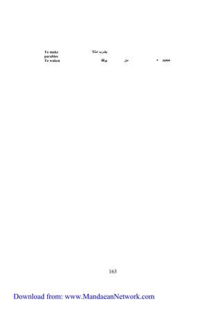 To make هض ب ممثالا 
parables 
To waken مت هاقظ 
713 
Download from: www.MandaeanNetwork.com 
 