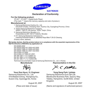 Samsung YP-S5 Handbuch