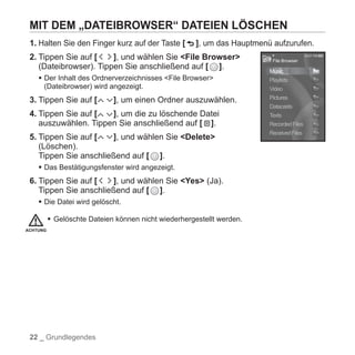 Samsung YP-S5 Handbuch