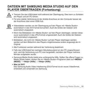 Samsung YP-S5 Handbuch