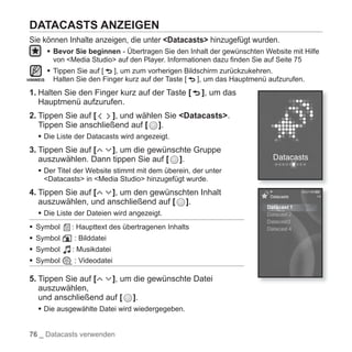 Samsung YP-S5 Handbuch