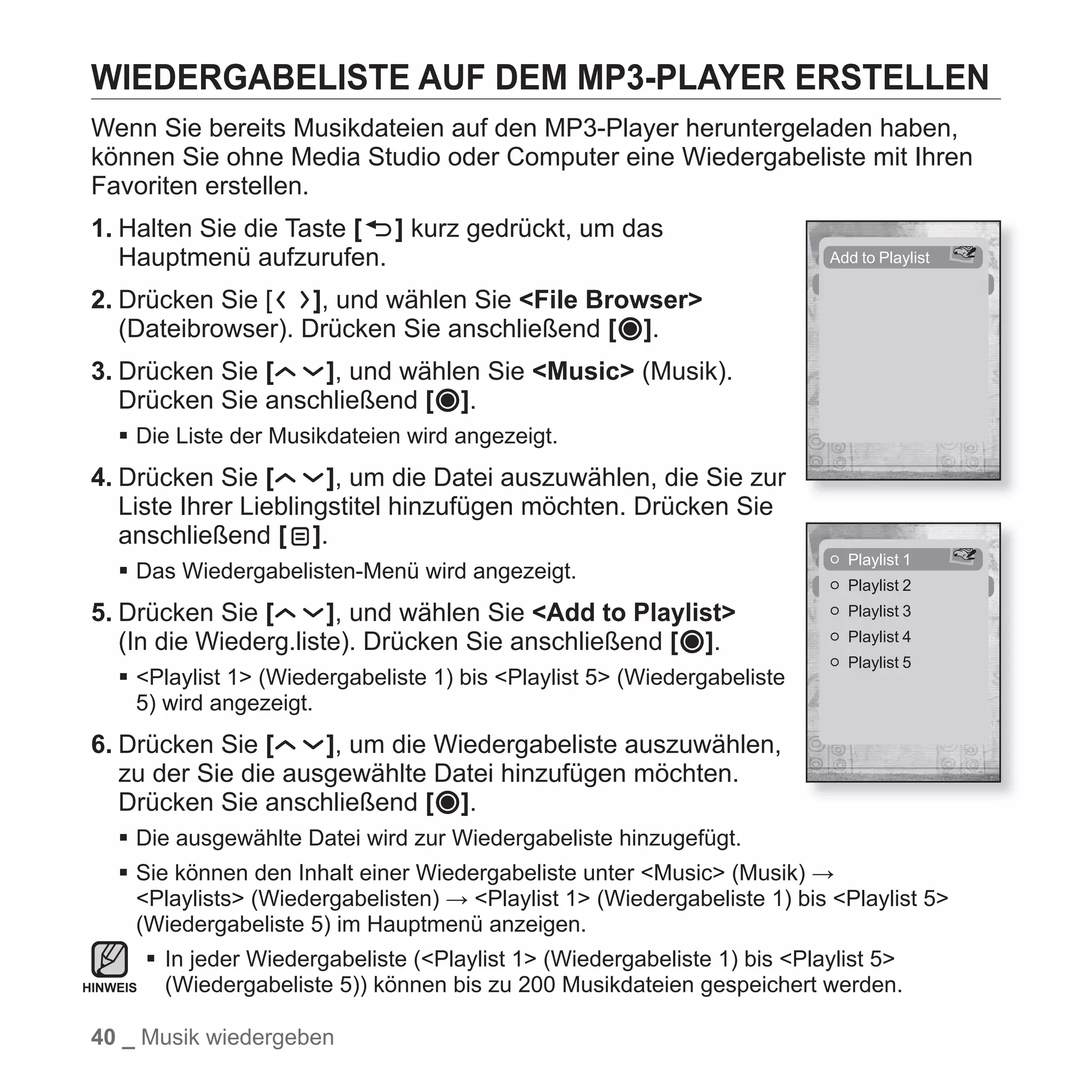 YP-T10 BENUTZERHANDBUCH