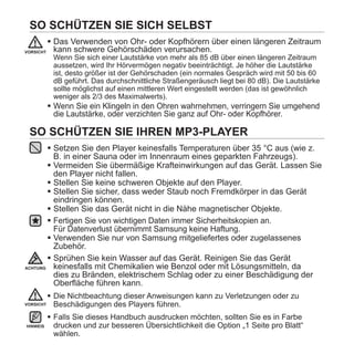 YP-T10 BENUTZERHANDBUCH