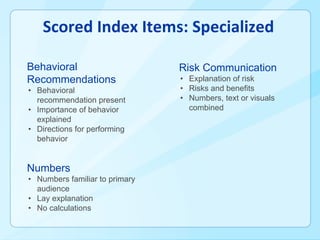 Cdc clear communication index webinar slides | PPT