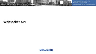 MWLUG 2016
Websocket API
 