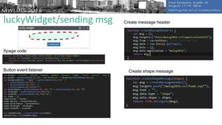 luckyWidget/sending msg
Xpage code
Button event listener
Create message header
Create shape message
 