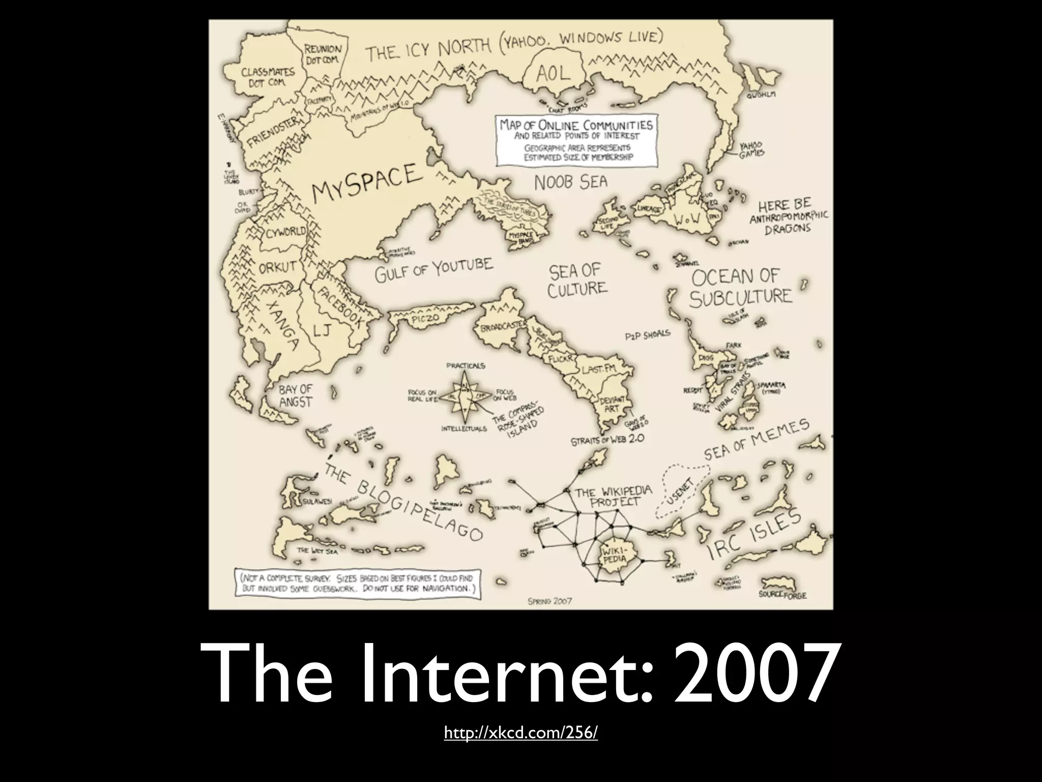 The Internet: 2007
      http://xkcd.com/256/
 