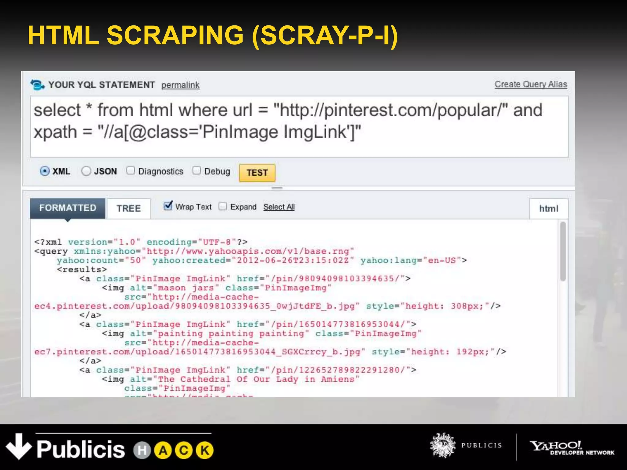 HTML SCRAPING (SCRAY-P-I)
 
