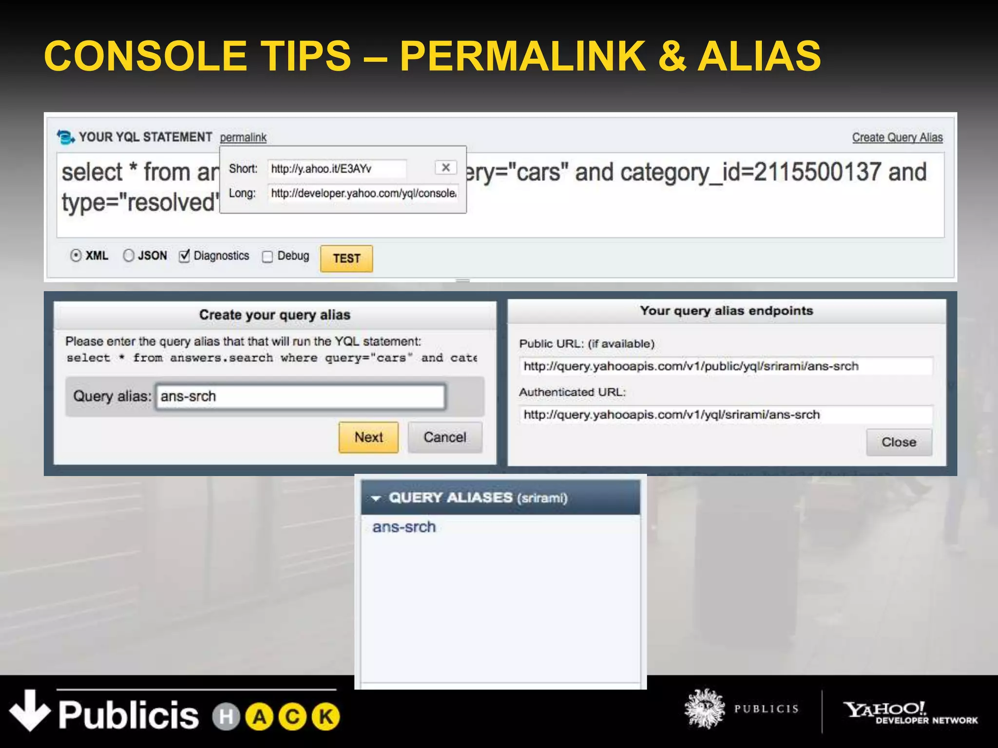 CONSOLE TIPS – PERMALINK & ALIAS
 