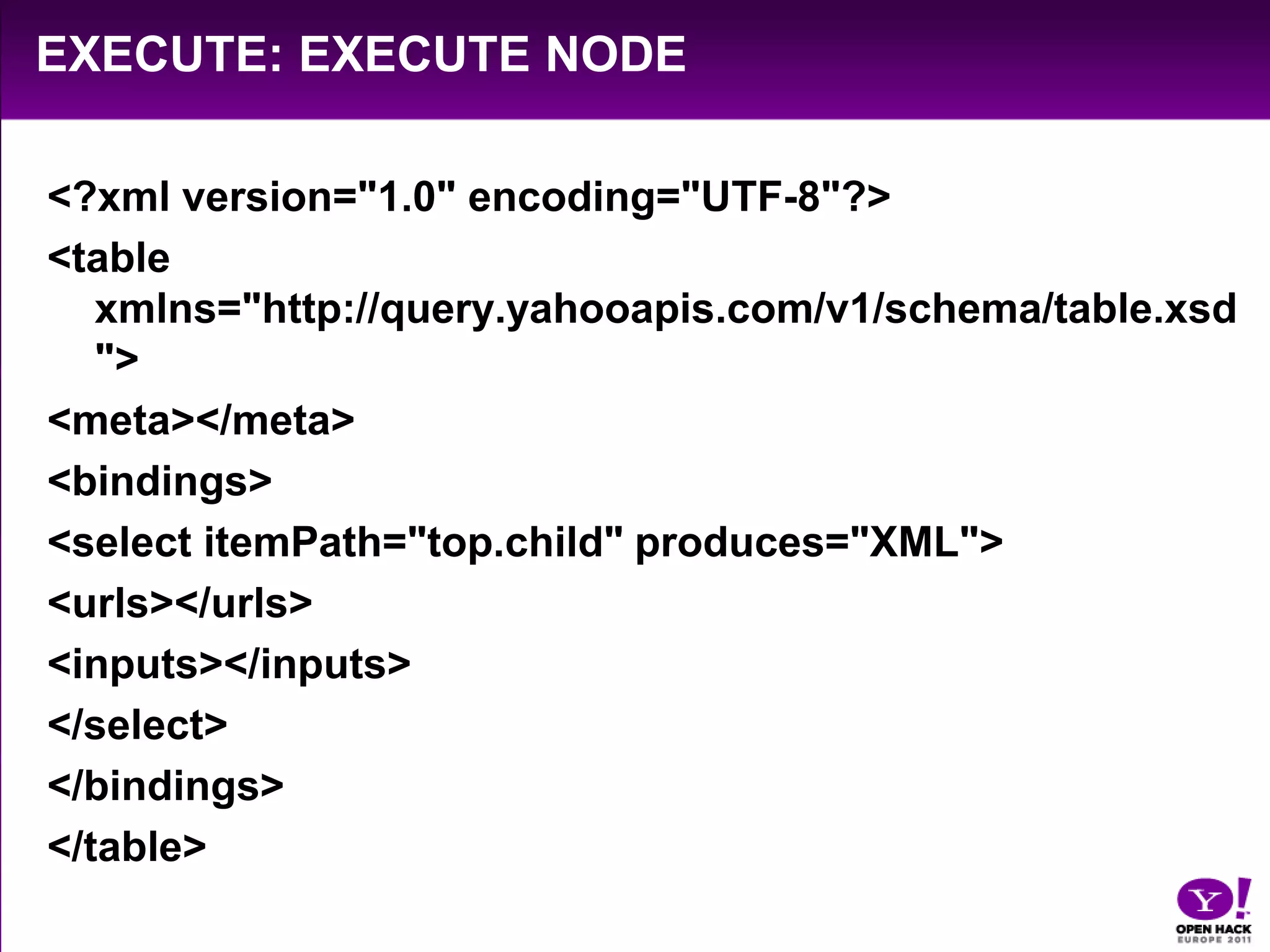 Open Data Tables: Community Tableshttp://github.com/yql/yql-tables