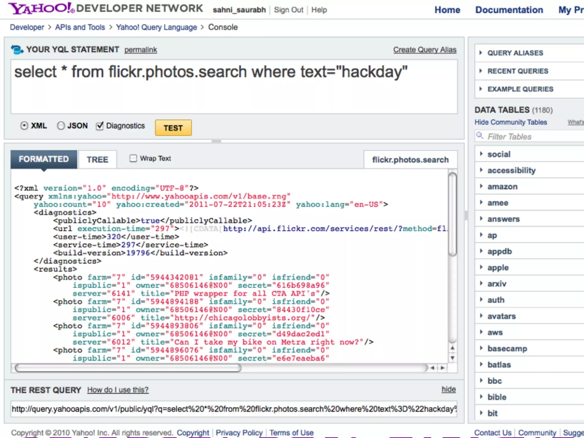 YQL & Yahoo! APIs - Open Hack India 2011