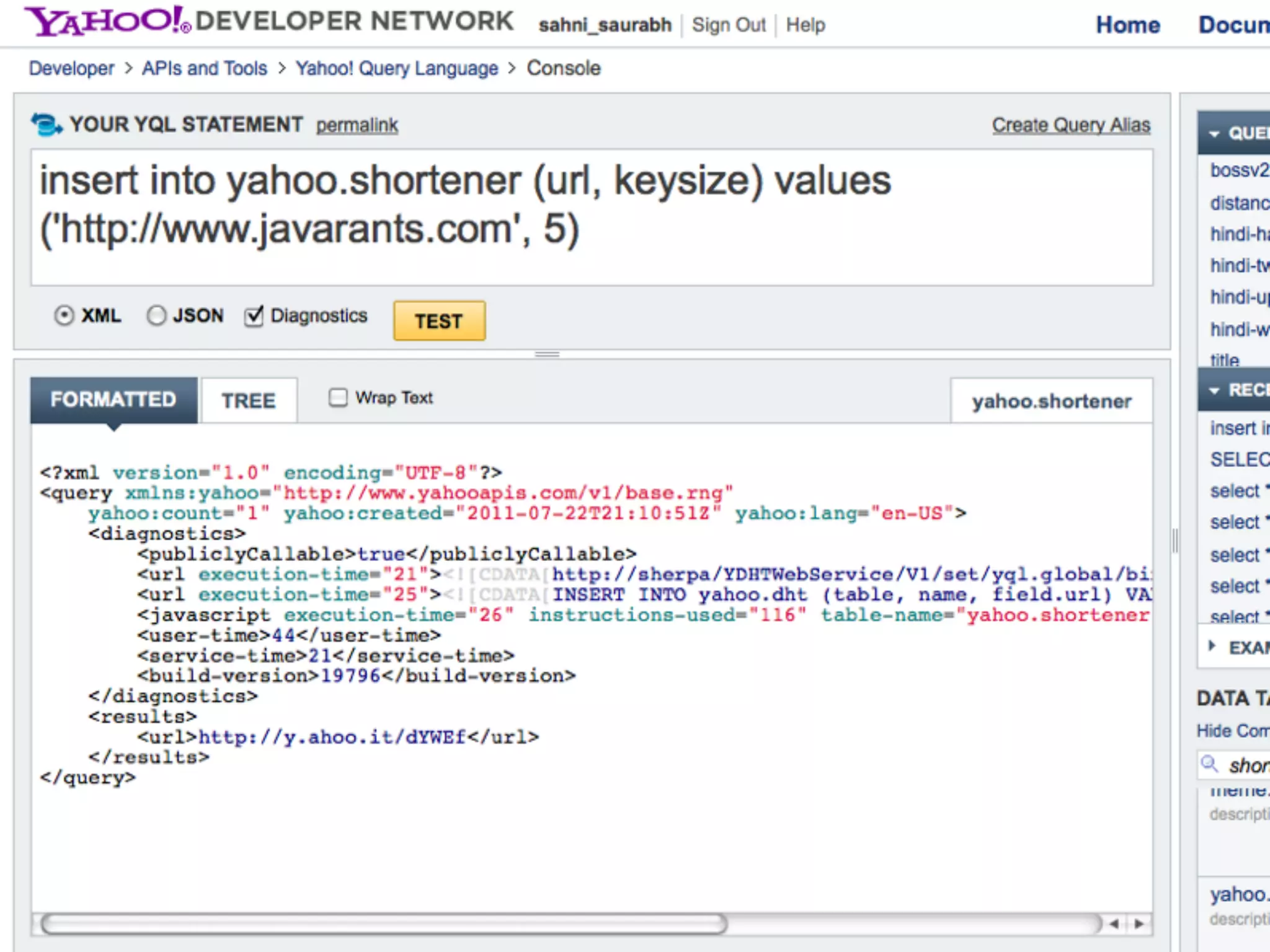 YQL & Yahoo! APIs - Open Hack India 2011