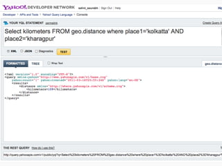 YQL: Hacking on steroids - Yahoo! Open Hack Day 2012