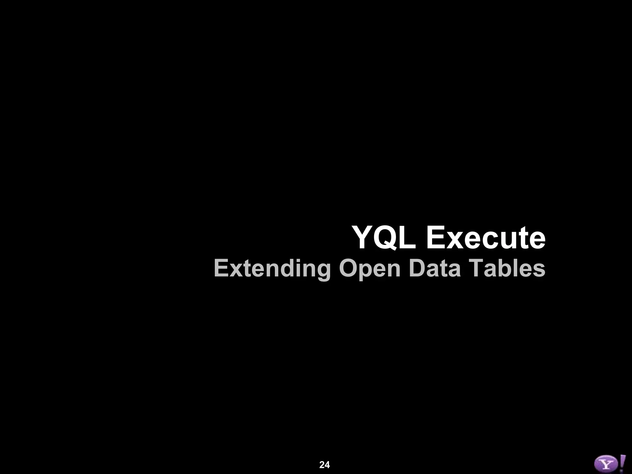 20Open Data Tables – XML File Syntax<?xml version="1.0" encoding="UTF-8"?><table xmlns="http://query.yahooapis.com/v1/schema/table.xsd">        <meta></meta>    <bindings></bindings></table>