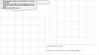 3d lettering worksheets exercise - for ks3 | PPTX
