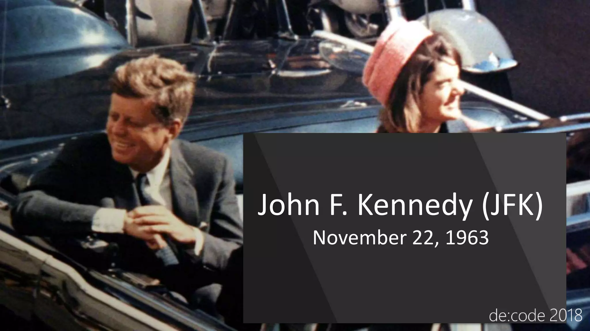 John F. Kennedy (JFK)
November 22, 1963
 