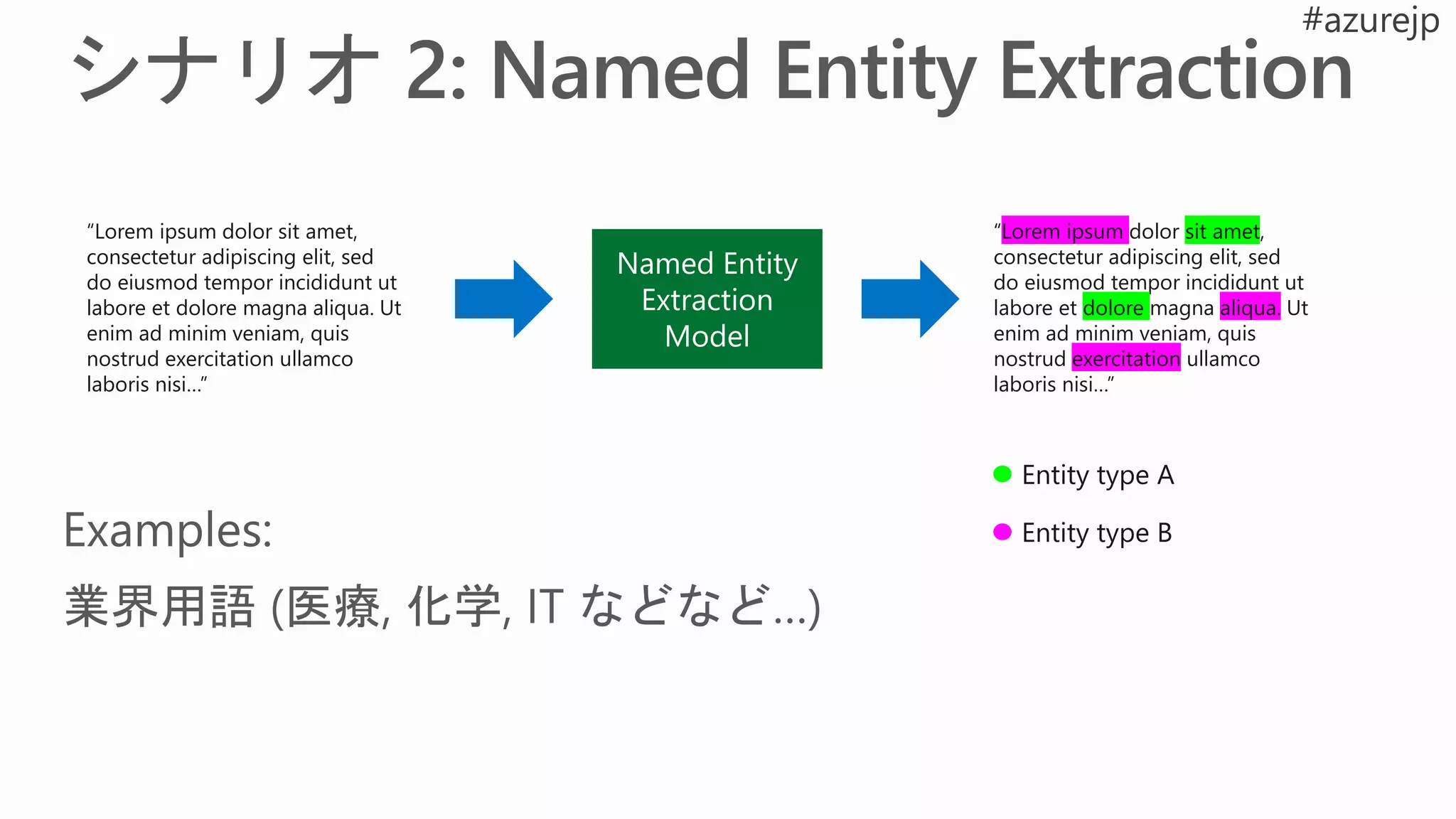 “Lorem ipsum dolor sit amet,
consectetur adipiscing elit, sed
do eiusmod tempor incididunt ut
labore et dolore magna aliqua. Ut
enim ad minim veniam, quis
nostrud exercitation ullamco
laboris nisi…”
“Lorem ipsum dolor sit amet,
consectetur adipiscing elit, sed
do eiusmod tempor incididunt ut
labore et dolore magna aliqua. Ut
enim ad minim veniam, quis
nostrud exercitation ullamco
laboris nisi…”
Entity type A
Entity type B
 