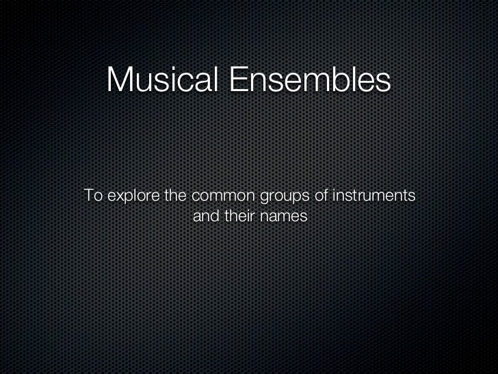 Yr 10 ensembles explanation