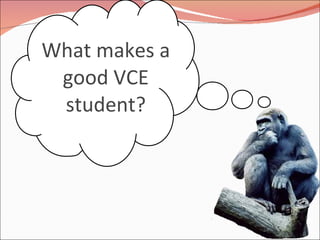 What makes a good VCE student? 