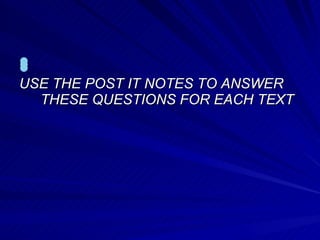 Computers and games consoles: Read and digest the three different texts, then consider: Who has this text been created for? Why has this text been created? Where has this text come from? USE THE POST IT NOTES TO ANSWER THESE QUESTIONS FOR EACH TEXT 
