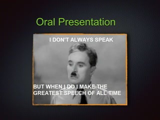 Oral Presentation
 