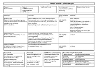 Yr 13 Personal Project Scheme Of Work | PPT
