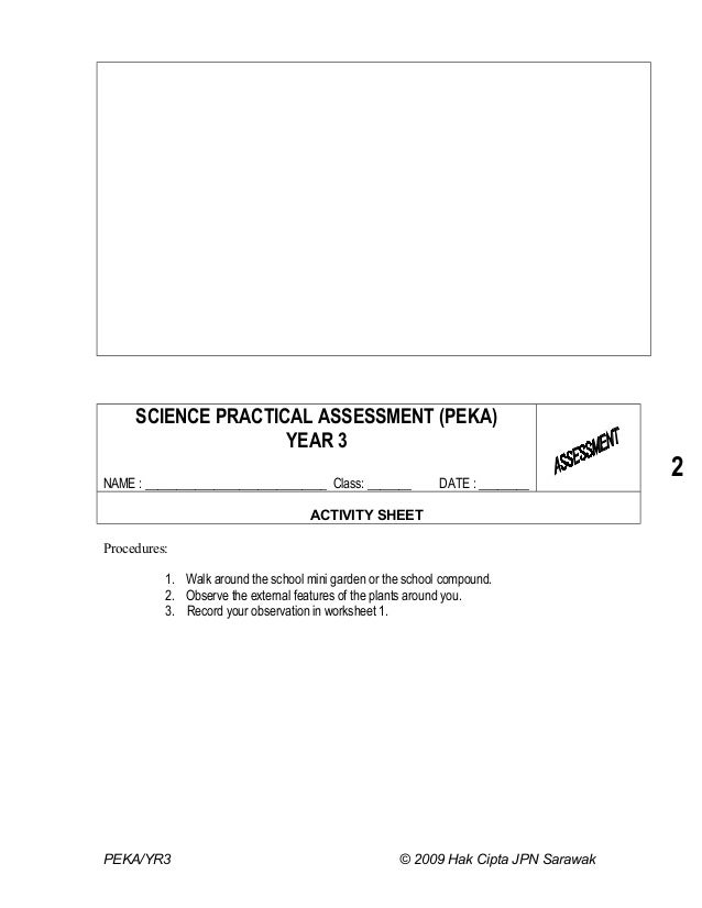 yr3 science practical assessment