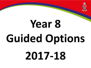 Year 8
Guided Options
2017-18
 