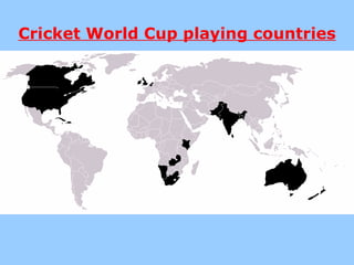 Cricket World Cup playing countries 